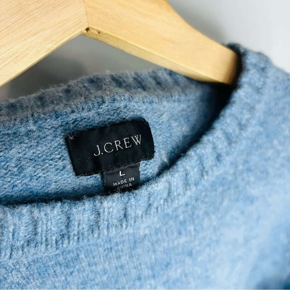 J. Crew Blue Wool Blend Pullover Crew Jumper Large